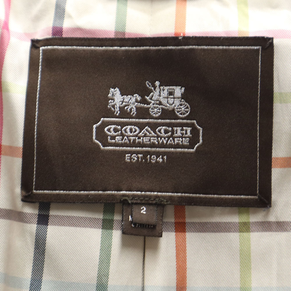 COACH コーチ トレンチコート 2 ネイビー レディース
