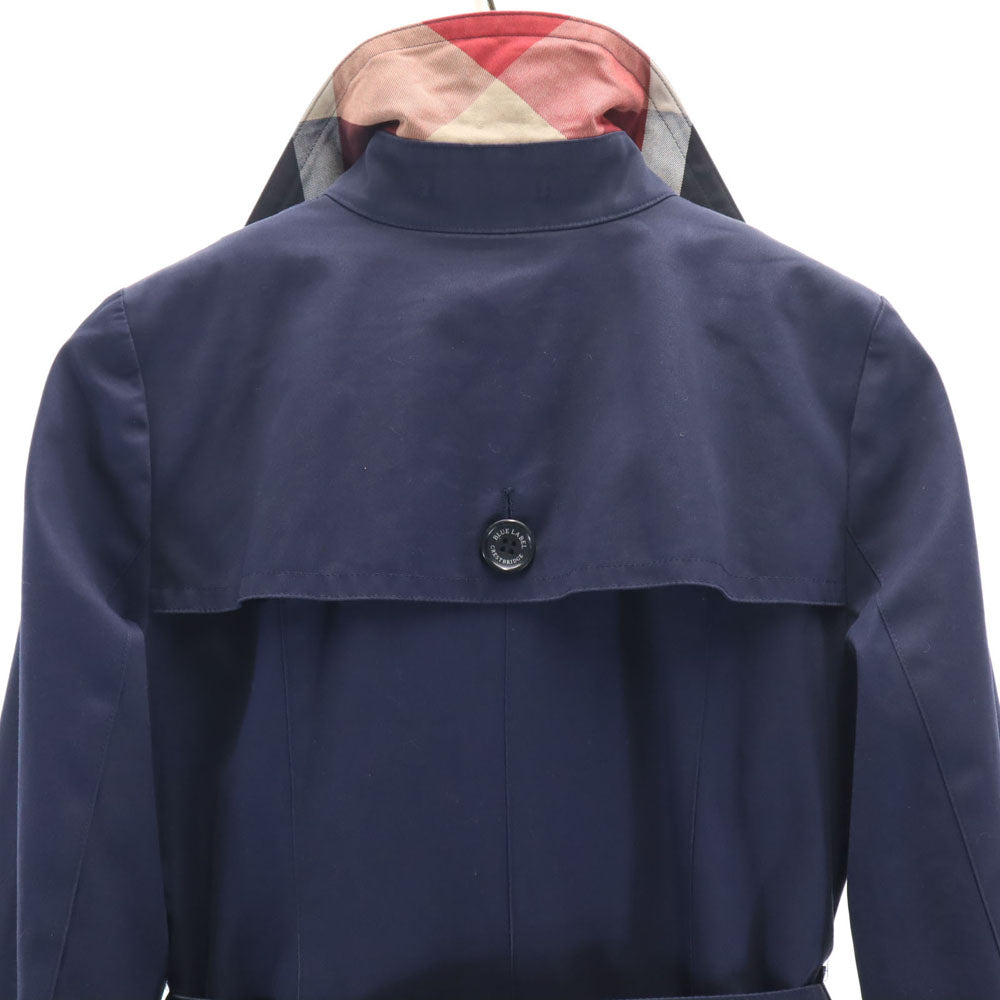 BLUE LABEL CRESTBRIDGE ブルーレーベルクレストブリッジ 三陽商会 ライナー付 トレンチコート 36 ネイビー 2WAY レディース