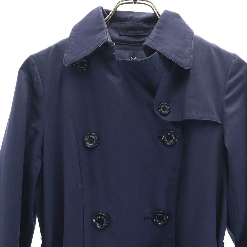 BLUE LABEL CRESTBRIDGE ブルーレーベルクレストブリッジ 三陽商会 ライナー付 トレンチコート 36 ネイビー 2WAY レディース