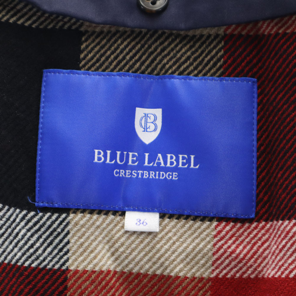BLUE LABEL CRESTBRIDGE ブルーレーベルクレストブリッジ 三陽商会 ライナー付 トレンチコート 36 ネイビー 2WAY レディース