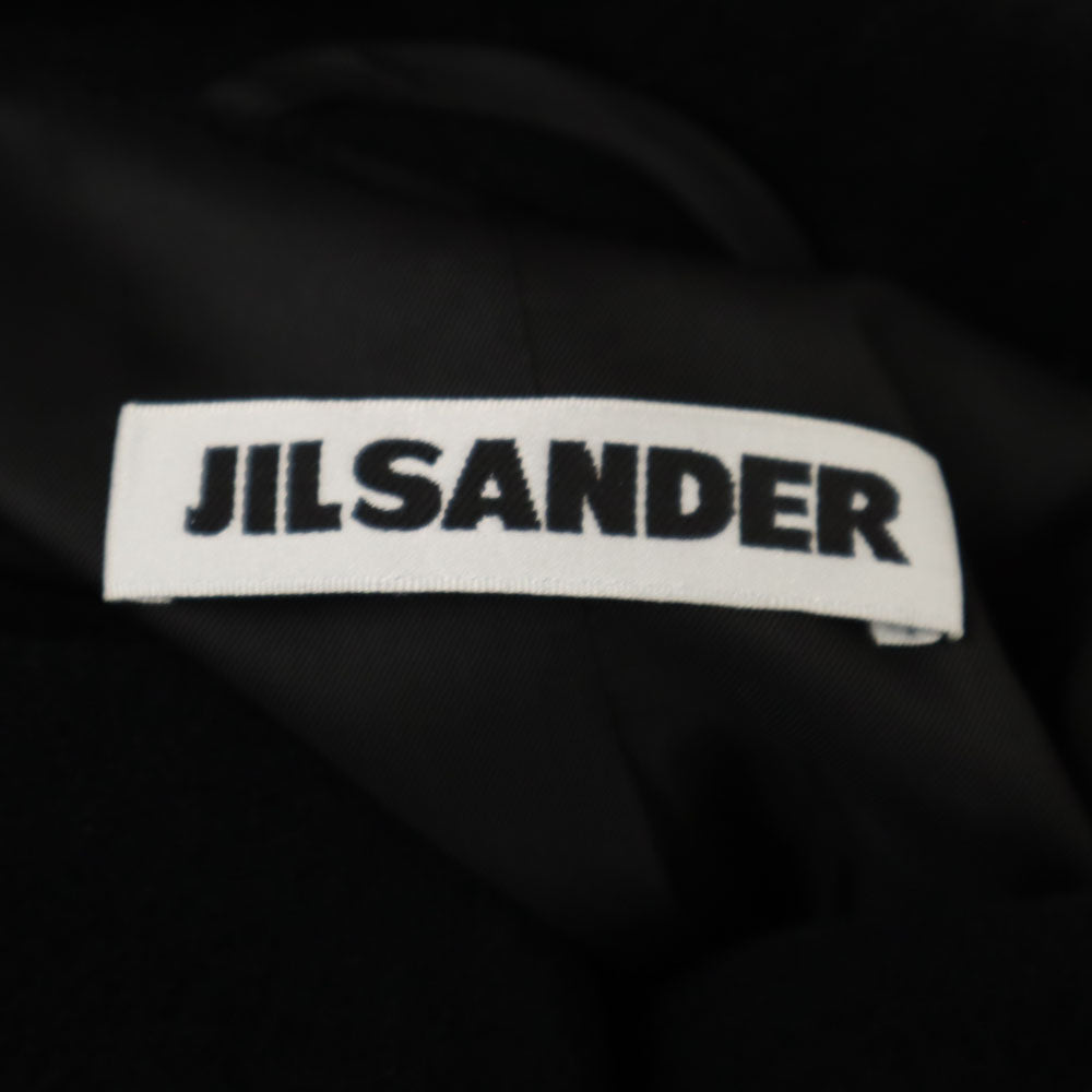 JIL SANDER ジルサンダー イタリア製 ウールブレンド ロングコート 38 ブラック レディース