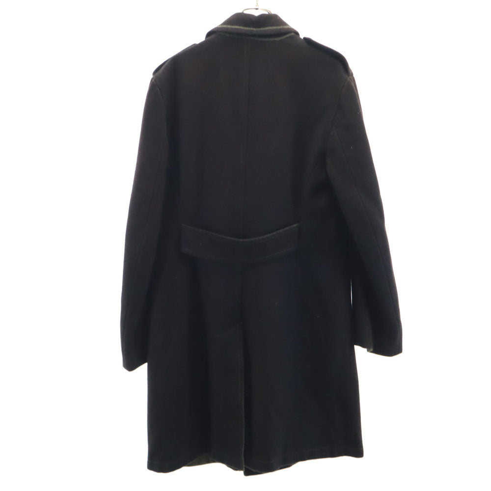 エセンプラーレ ウールブレンド オーバー ロングコート L ブラウン メンズ