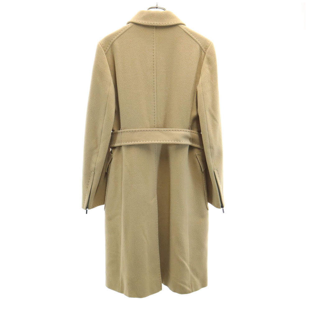 SPORTMAX スポーツマックス イタリア製 ウールブレンド ロングコート 42 ベージュ ベルト付き レディース