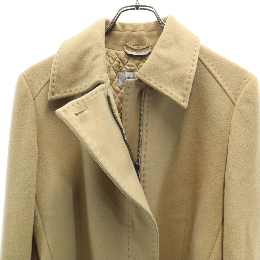 SPORTMAX スポーツマックス イタリア製 ウールブレンド ロングコート 42 ベージュ ベルト付き レディース