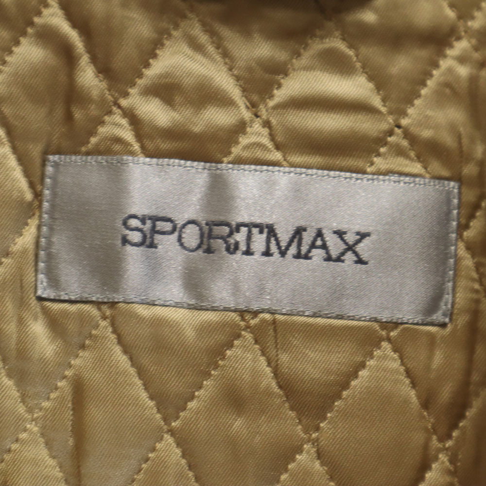 SPORTMAX スポーツマックス イタリア製 ウールブレンド ロングコート 42 ベージュ ベルト付き レディース