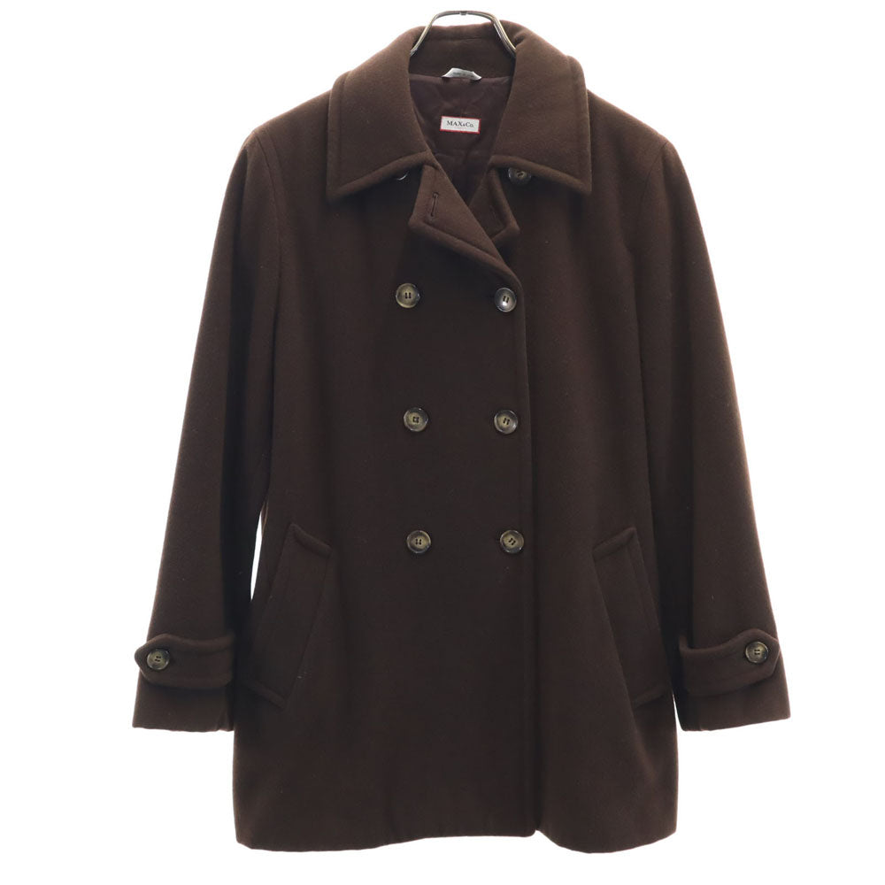 MAX&CO マックスアンドコー イタリア製 ウールブレンド ロングコート 42 ブラウン レディース