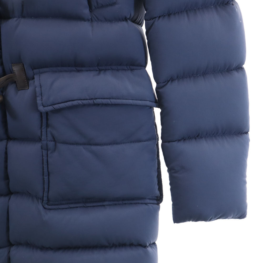 Herno ヘルノ ルーマニア製 グース ダウンコート 44 ブルー PRODUZ LAVJPI フーディー メンズ