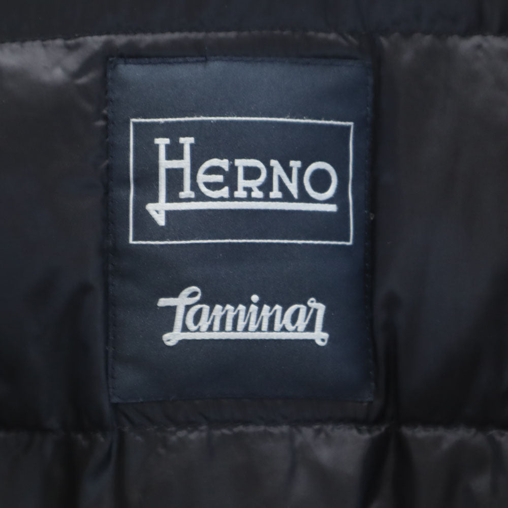 Herno ヘルノ Laminar ルーマニア製 GORE-TEX グース ダウンコート 44 ブラック フーディー メンズ
