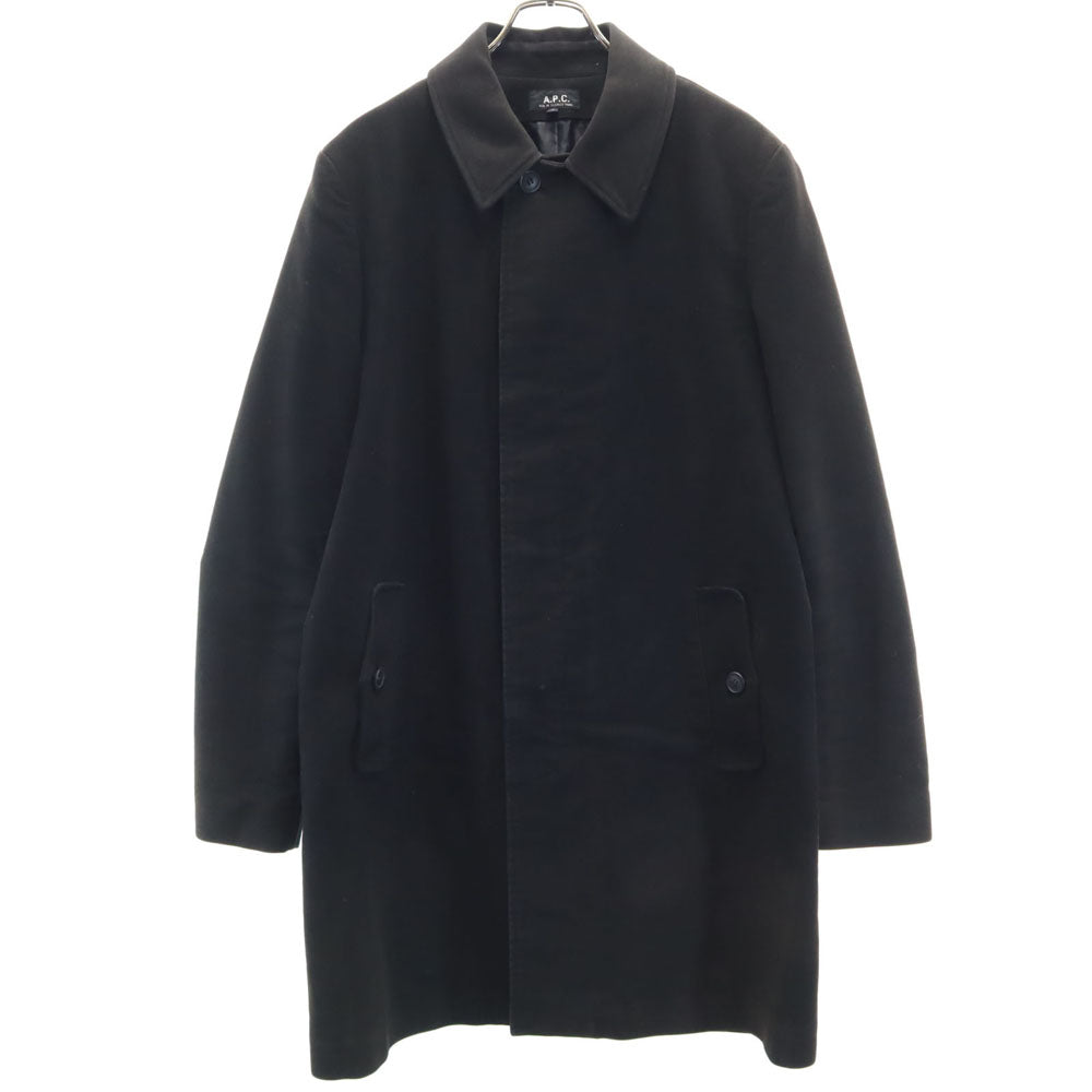 A.P.C. アーペーセー 日本製 ステンカラーコート 2 ブラック メンズ