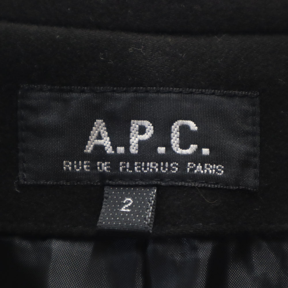 A.P.C. アーペーセー 日本製 ステンカラーコート 2 ブラック メンズ