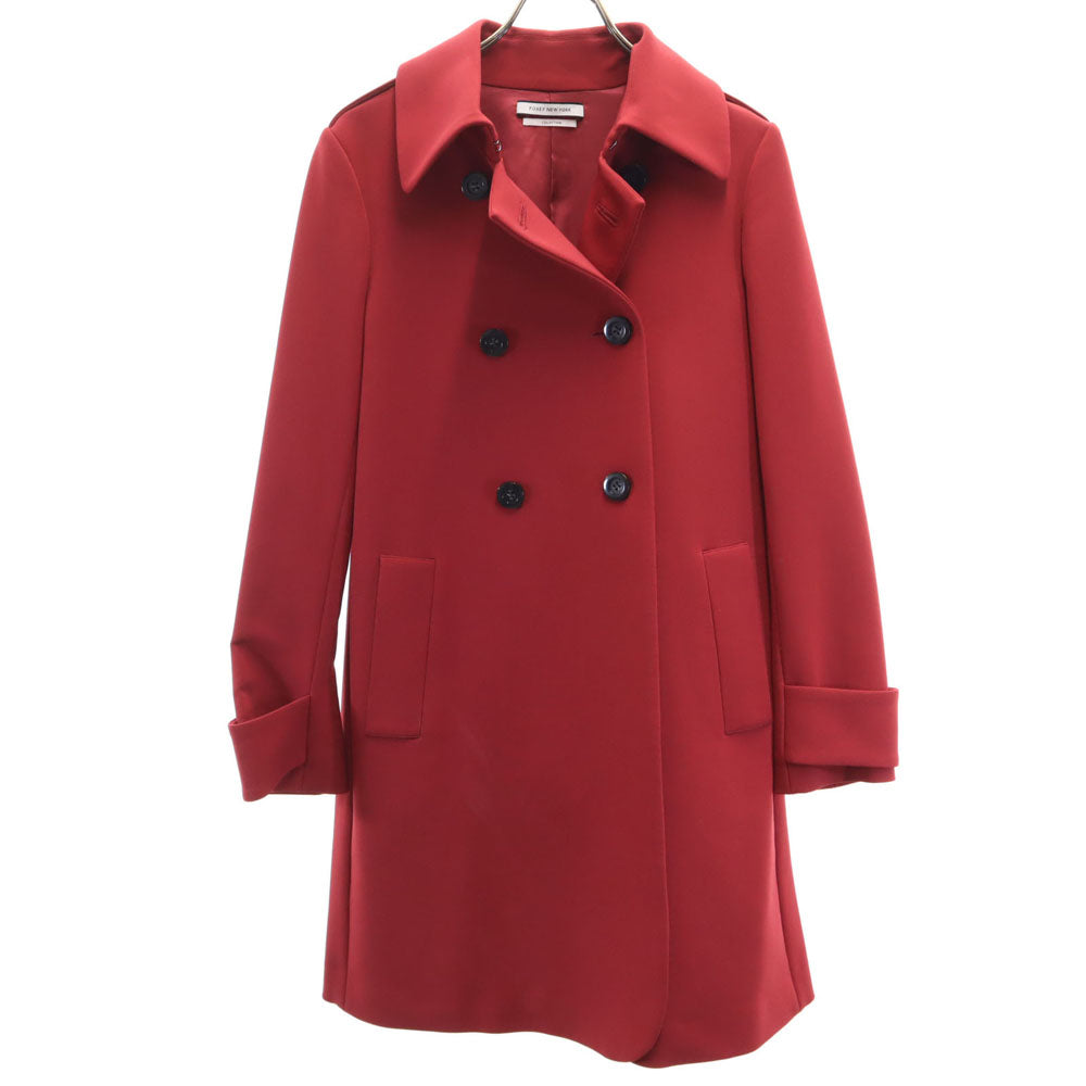 FOXEY NEW YORK フォクシーニューヨーク 2015年製 日本製 ステンカラーコート 38 レッド 34605-MACFY101SI レディース