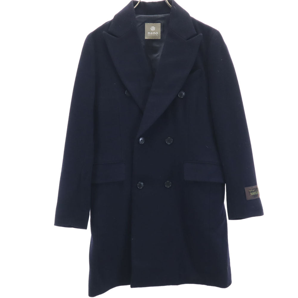nano universe ナノユニバース NOBILIA生地 メルトン アルスター コート S ネイビー NUC82COT007SK メンズ