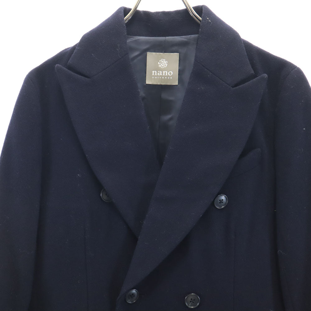 nano universe ナノユニバース NOBILIA生地 メルトン アルスター コート S ネイビー NUC82COT007SK メンズ