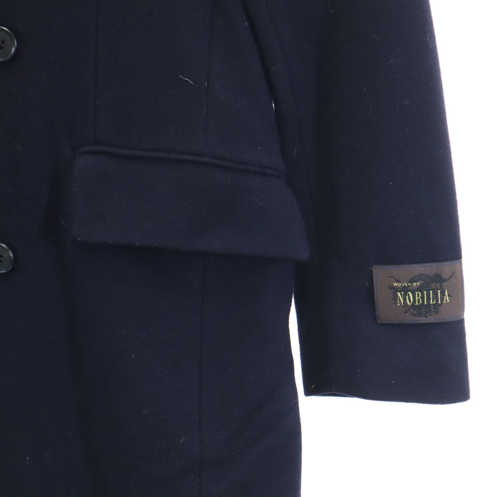 nano universe ナノユニバース NOBILIA生地 メルトン アルスター コート S ネイビー NUC82COT007SK メンズ