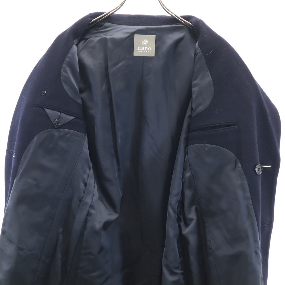 nano universe ナノユニバース NOBILIA生地 メルトン アルスター コート S ネイビー NUC82COT007SK メンズ