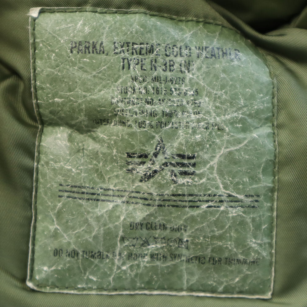 ALPHA INDUSTRIES INC アルファインダストリーズ N-3B フライトジャケット M カーキ メンズ