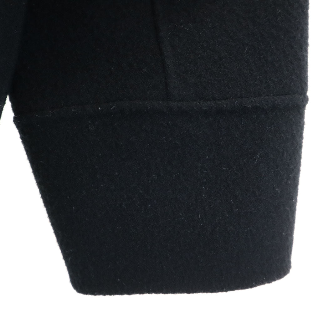 nano universe ナノユニバース ウールブレンド スーパー140ウールリバーフード コート S ネイビー レディース