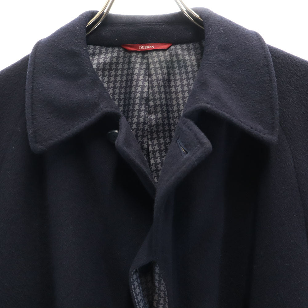 Durban ダーバン ウール100% ステンカラーコート 45 ネイビー メンズ