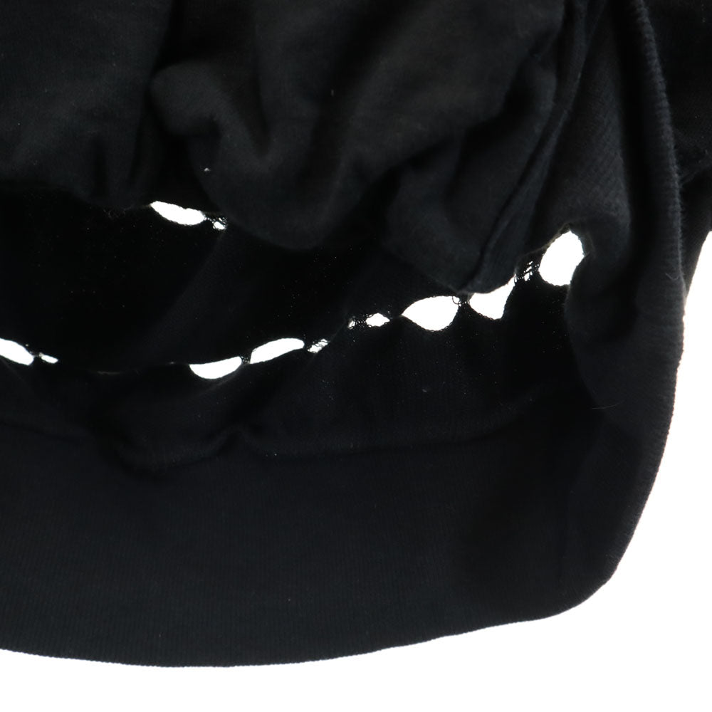 Ground Y グランドワイ 日本製 ボーダー柄 スウェット パーカー 3 ブラック ヨウジヤマモト メンズ