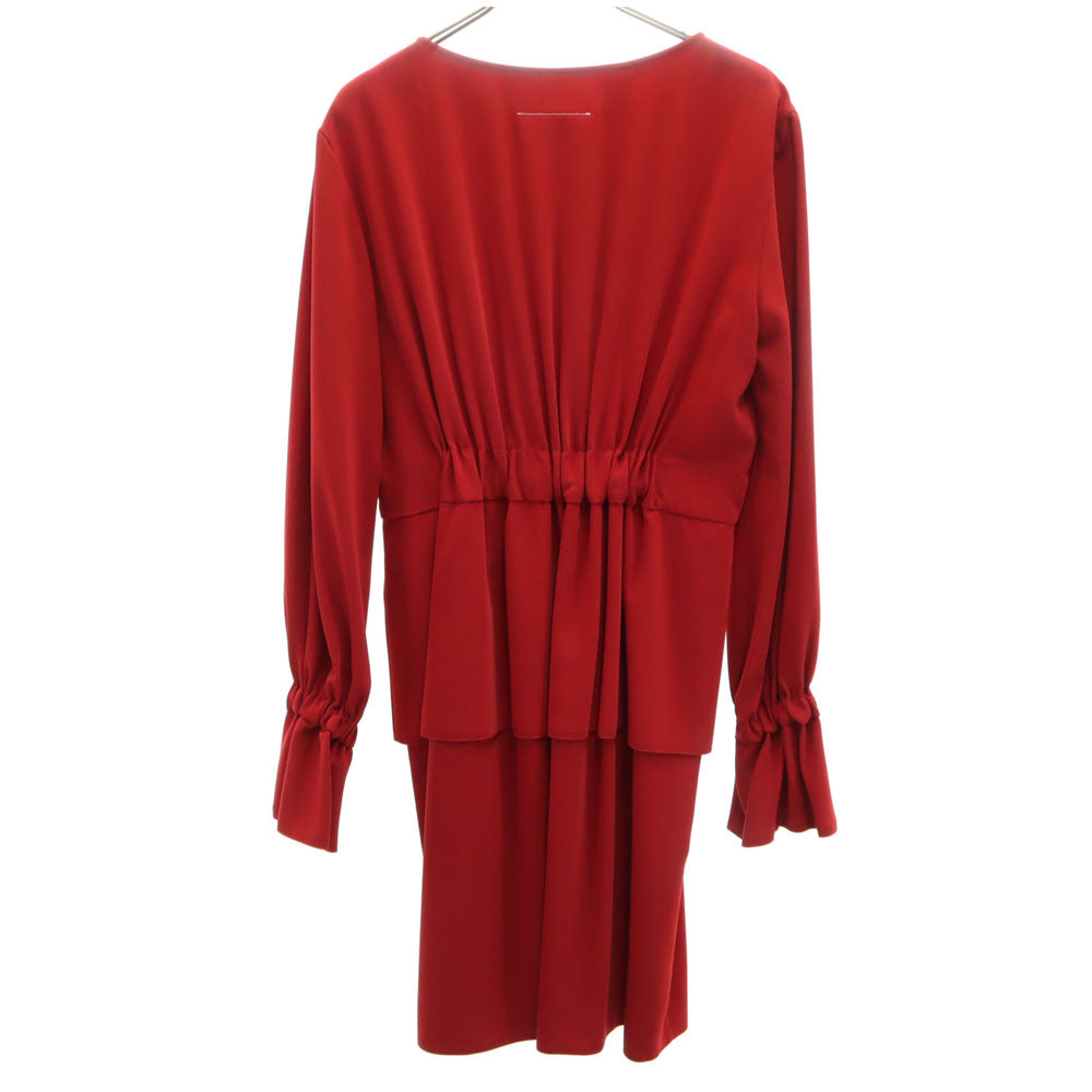 MM6 Maison Margiela エムエムシックス メゾン マルジェラ イタリア製 長袖 ワンピース 40 レッド レディース