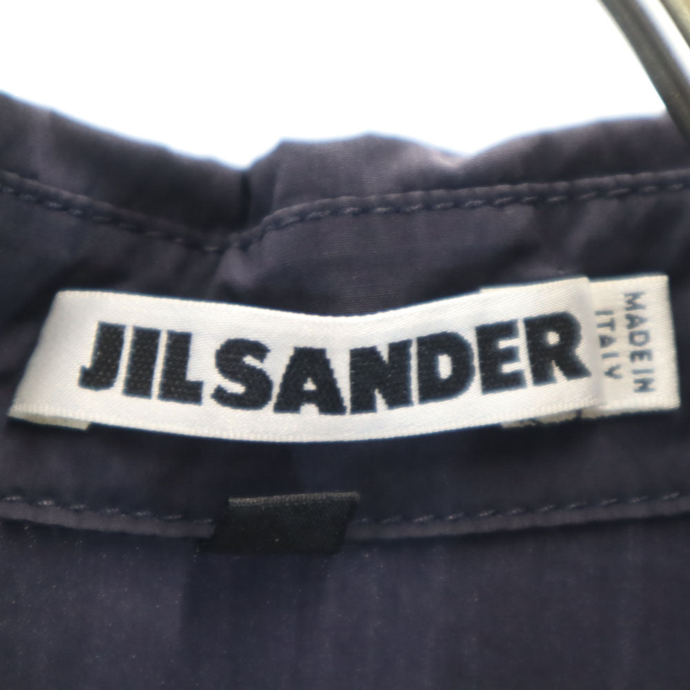 JIL SANDER ジルサンダー イタリア製 長袖 シャツワンピース 38 ネイビー レディース
