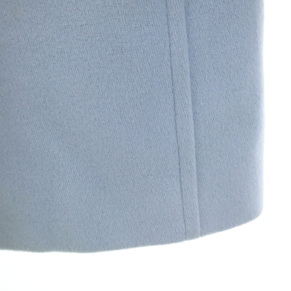 MACKINTOSH PHILOSOPHY マッキントッシュフィロソフィー ウールブレンド 丸襟 コート 36 水色 くるみボタン レディース