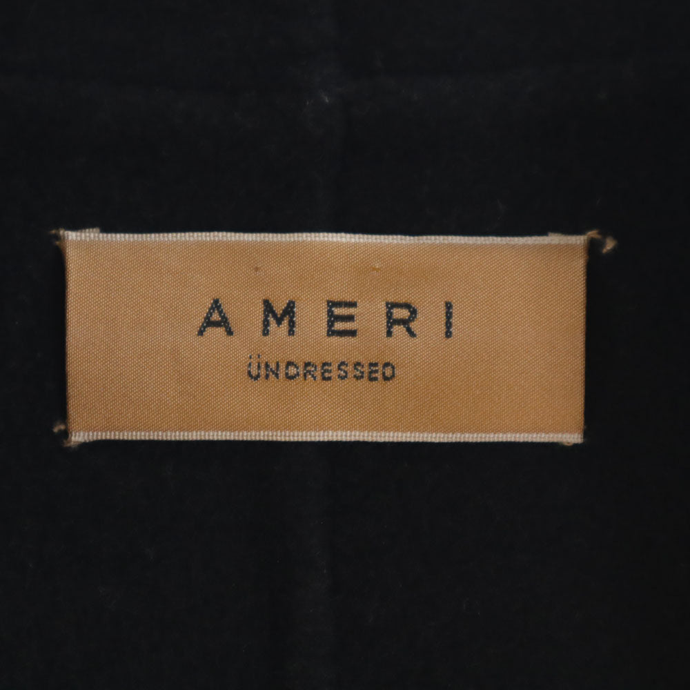 AMERI UNDRESSED アメリ ウールブレンド フリルカラー コート M 黒 レディース