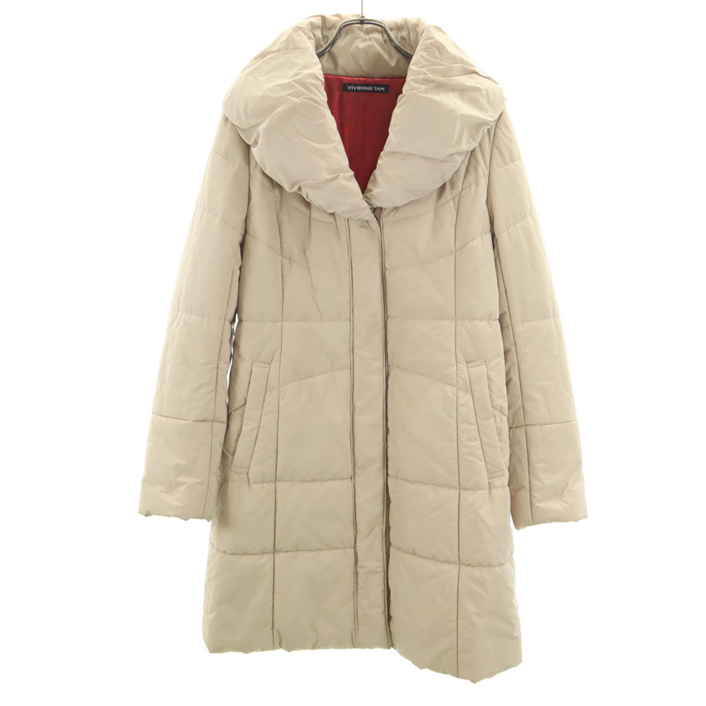 VIVIENNE TAM ヴィヴィアンタム ショールカラー 中綿コート 1 ベージュ レディース