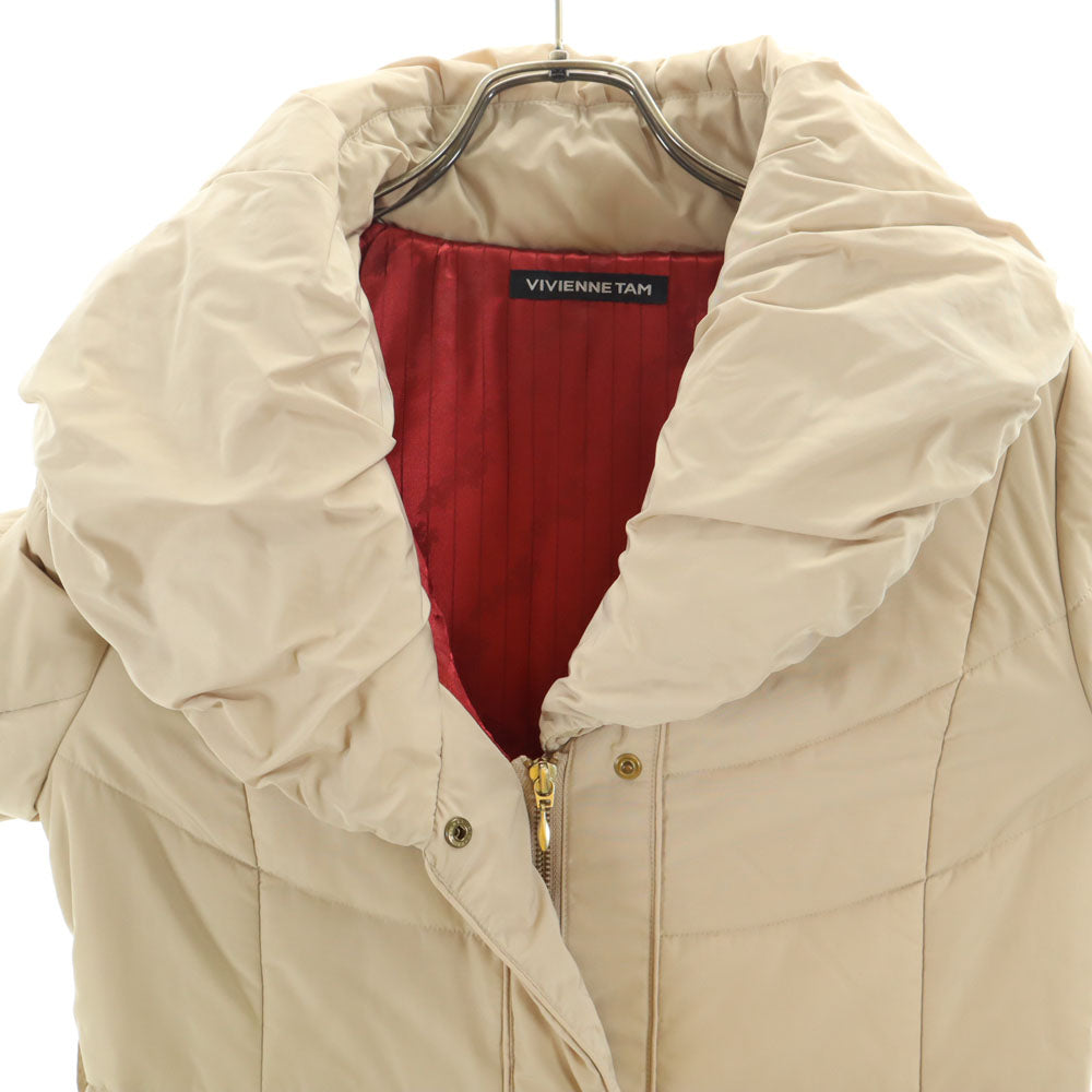 VIVIENNE TAM ヴィヴィアンタム ショールカラー 中綿コート 1 ベージュ レディース