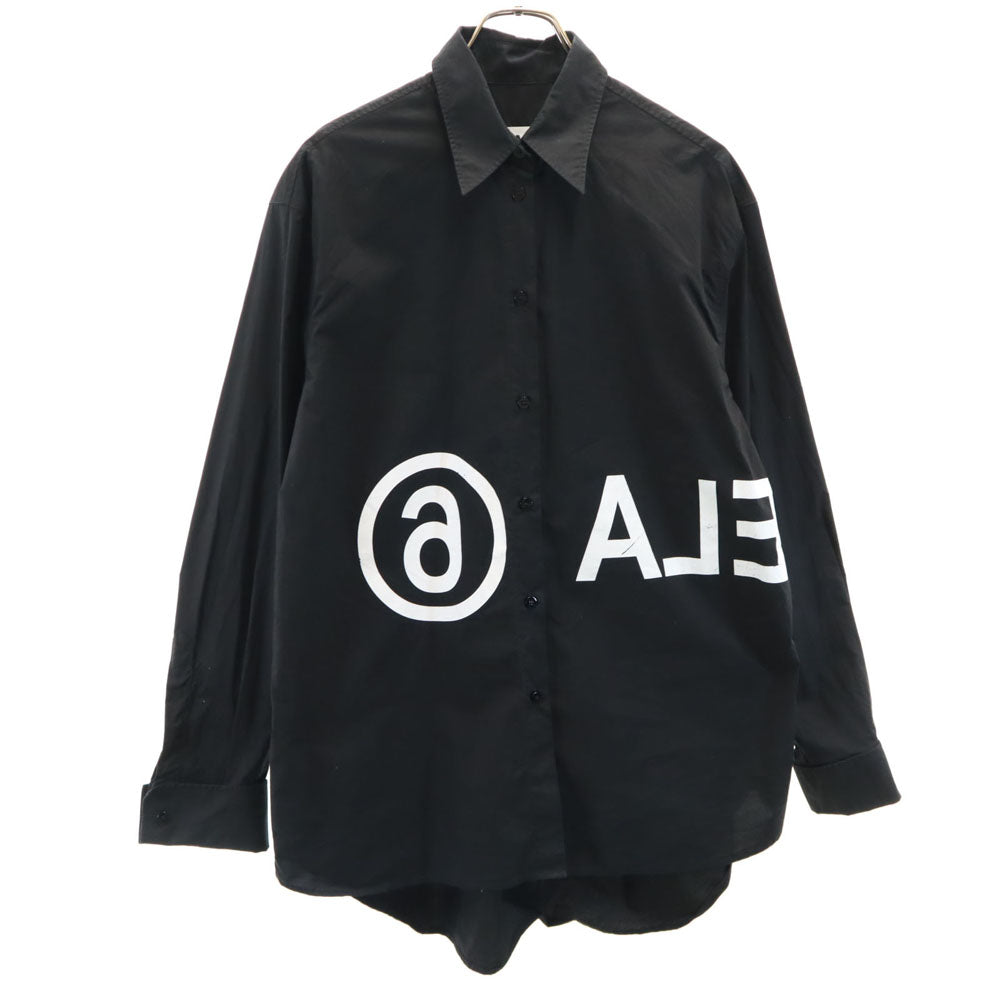 MM6 エムエムシックス 2020年 イタリア製 長袖 ボタンダウンシャツ 42 ブラック レディース