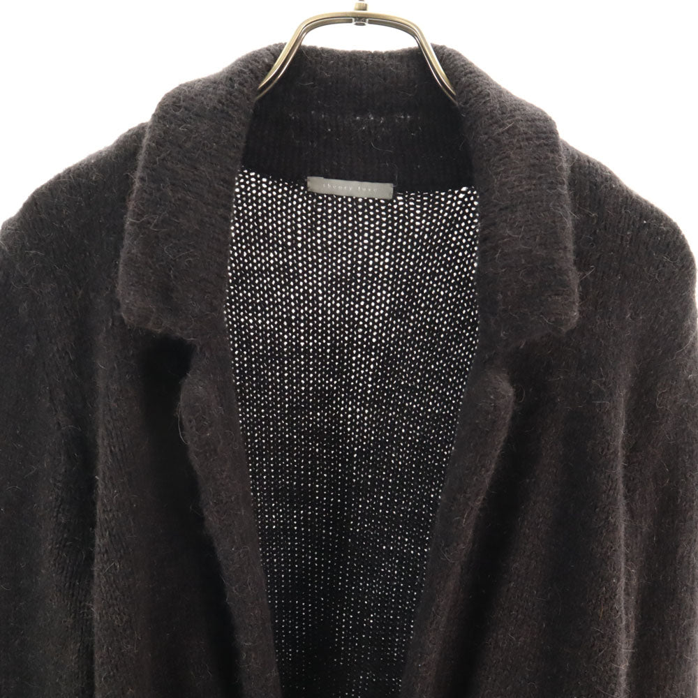 theory luxe セオリーリュクス アルパカブレンド 長袖 ロング ニットカーディガン 38 黒 レディース