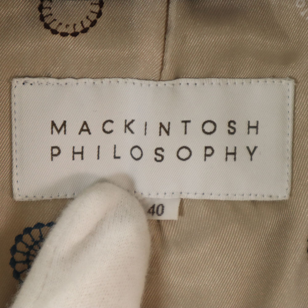 MACKINTOSH PHILOSOPHY マッキントッシュフィロソフィー 日本製 ライナー付 ステンカラーコート 40 グレー メンズ