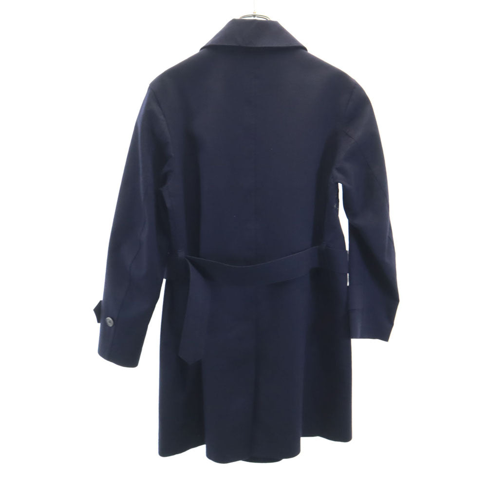 Mackintosh マッキントッシュ スコットランド製 ウールブレンド チェスターコート 36 ネイビー ベルト付き メンズ