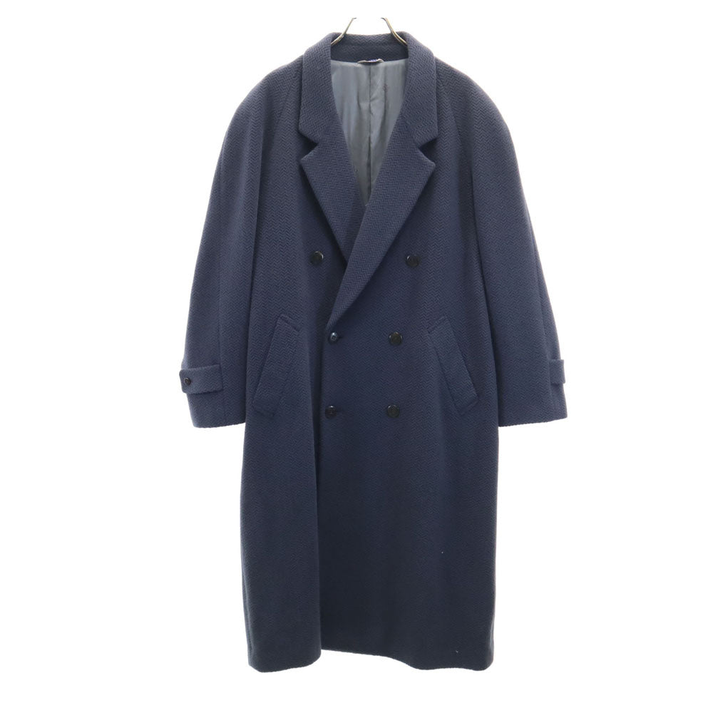 Givenchy ジバンシー 90s オールド ヘリンボーン柄 ウールコート L グレー メンズ