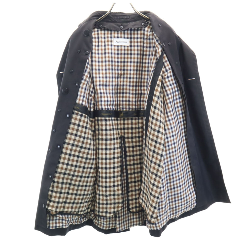 Aquascutum アクアスキュータム 日本製 トレンチコート ブラック ライナー ベルト付き レディース