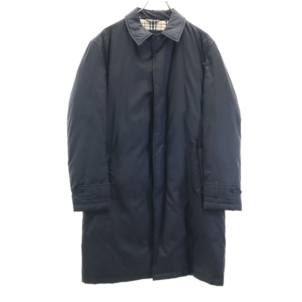 BURBERRY BLACK LABEL バーバリーブラックレーベル ノバチェック柄 ダウンコート L ブラック フード欠損 三陽商会 メンズ