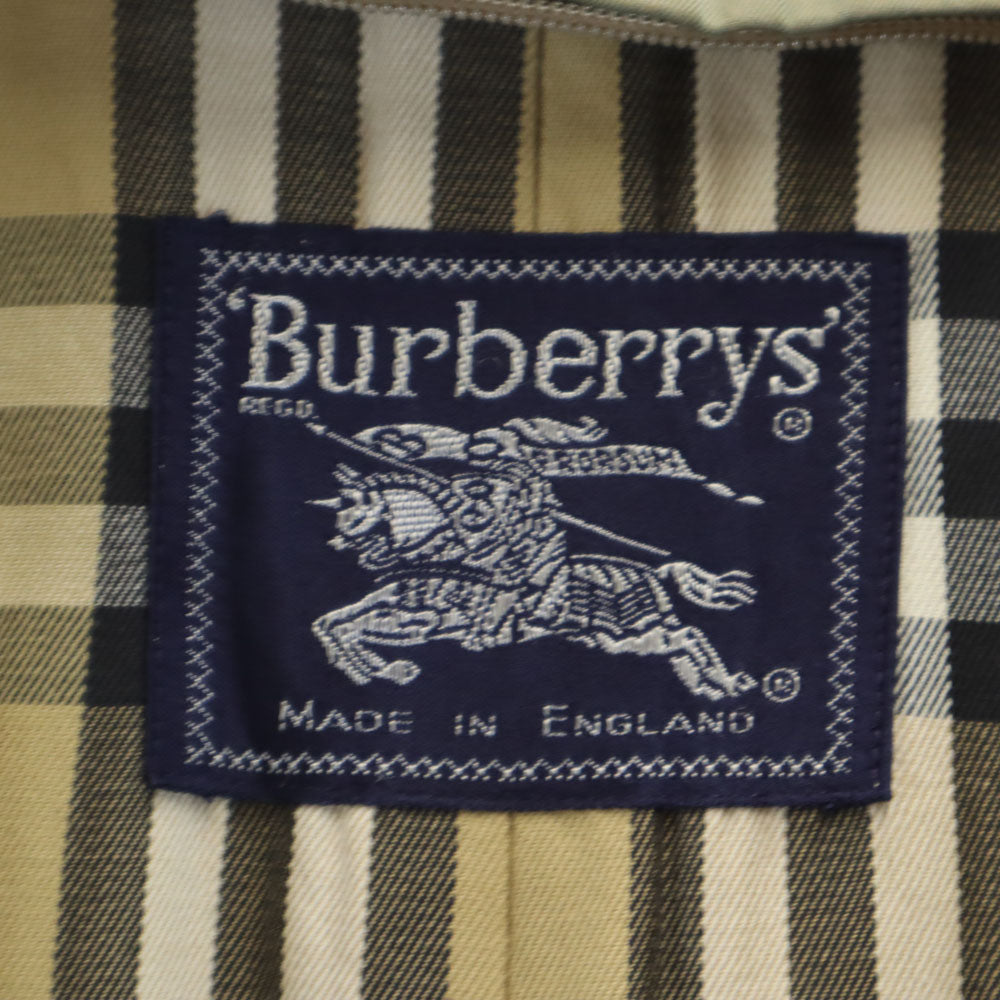 Burberrys バーバリーズ 80s 90s ヴィンテージ イングランド製 ノバチェック柄 トレンチコート 玉虫色 ライナー、ベルト欠損 メンズ