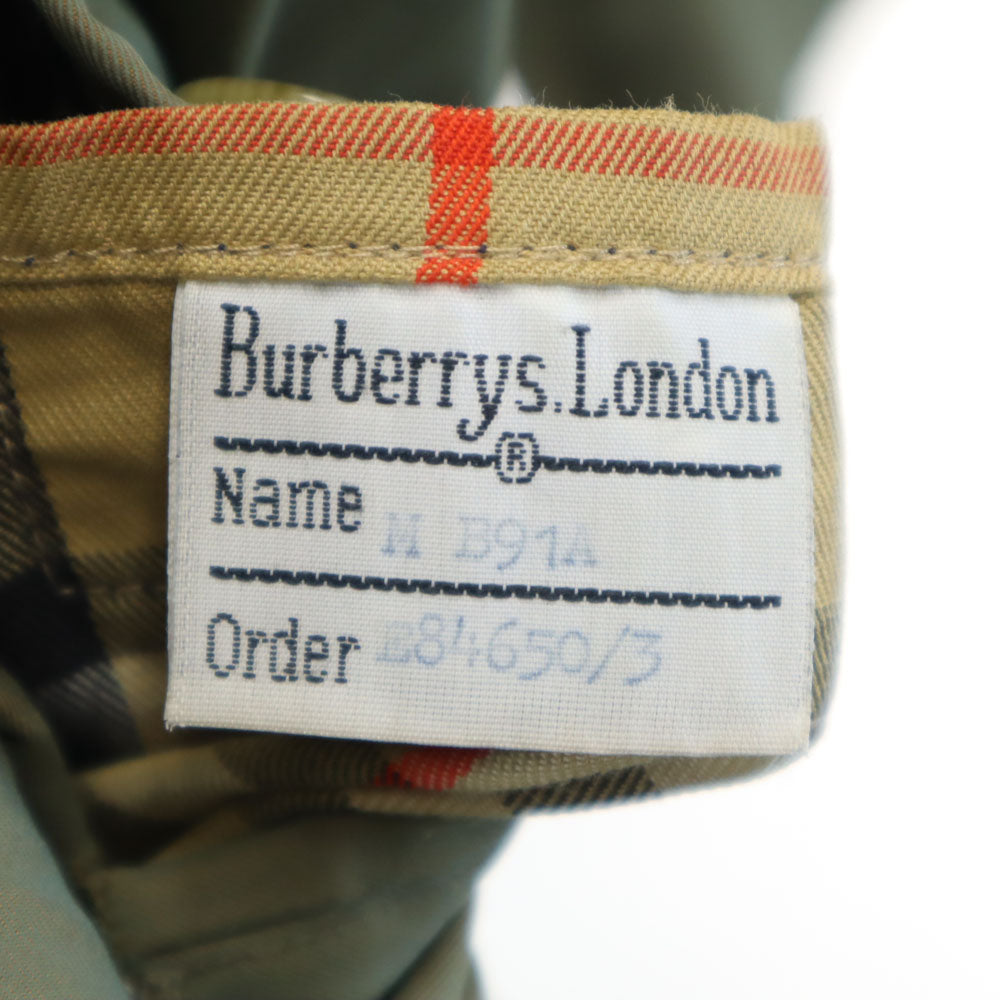 Burberrys バーバリーズ 80s 90s ヴィンテージ イングランド製 ノバチェック柄 トレンチコート 玉虫色 ライナー、ベルト欠損 メンズ