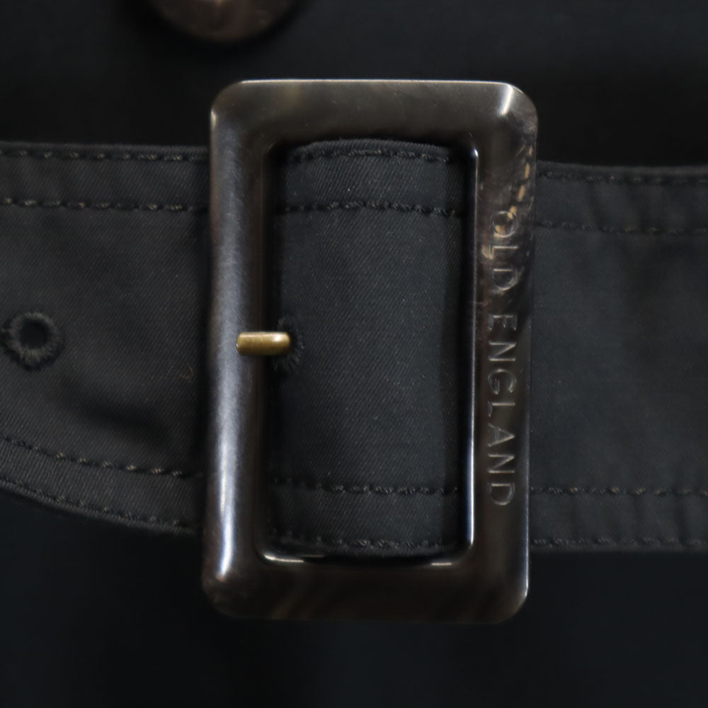 OLD ENGLAND オールドイングランド 日本製 ライナー付 トレンチコート 36 黒 2WAY レディース