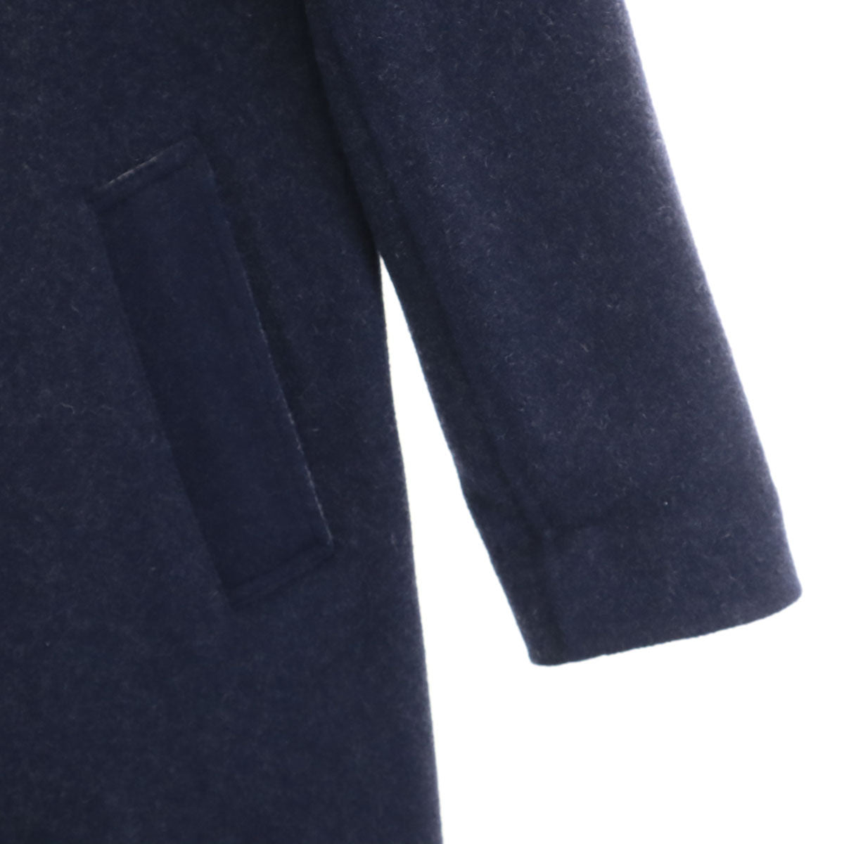 MACKINTOSH LONDON マッキントッシュロンドン 圧縮ウール フーデッド コート 38 ネイビー レディース