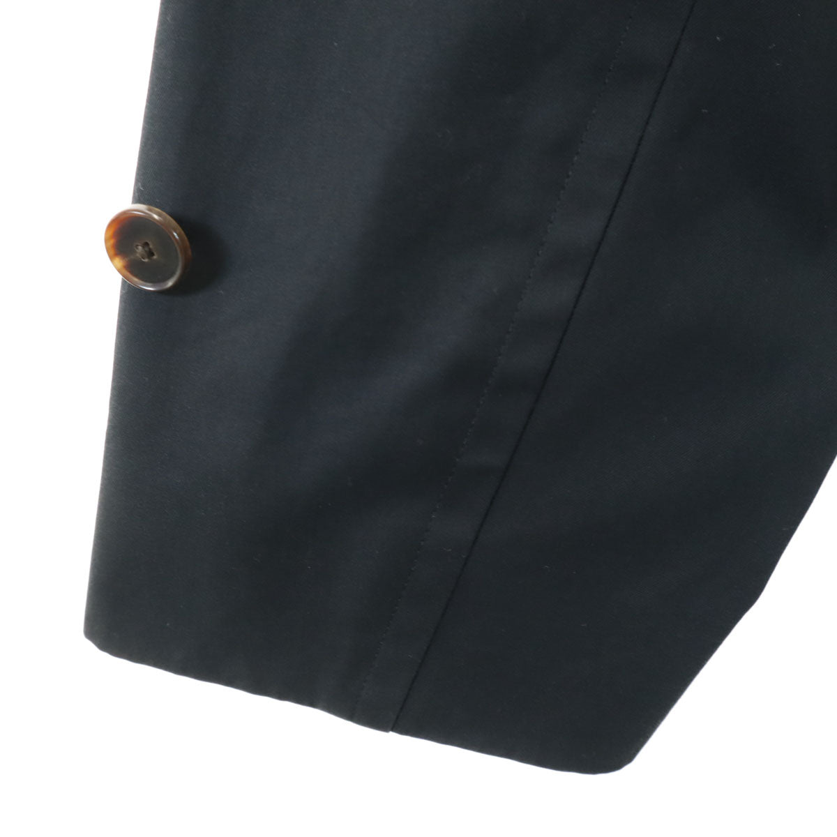 UNITED ARROWS ユナイテッドアローズ 日本製 フィンクス コットンギャバ ラップ コート L 黒 メンズ