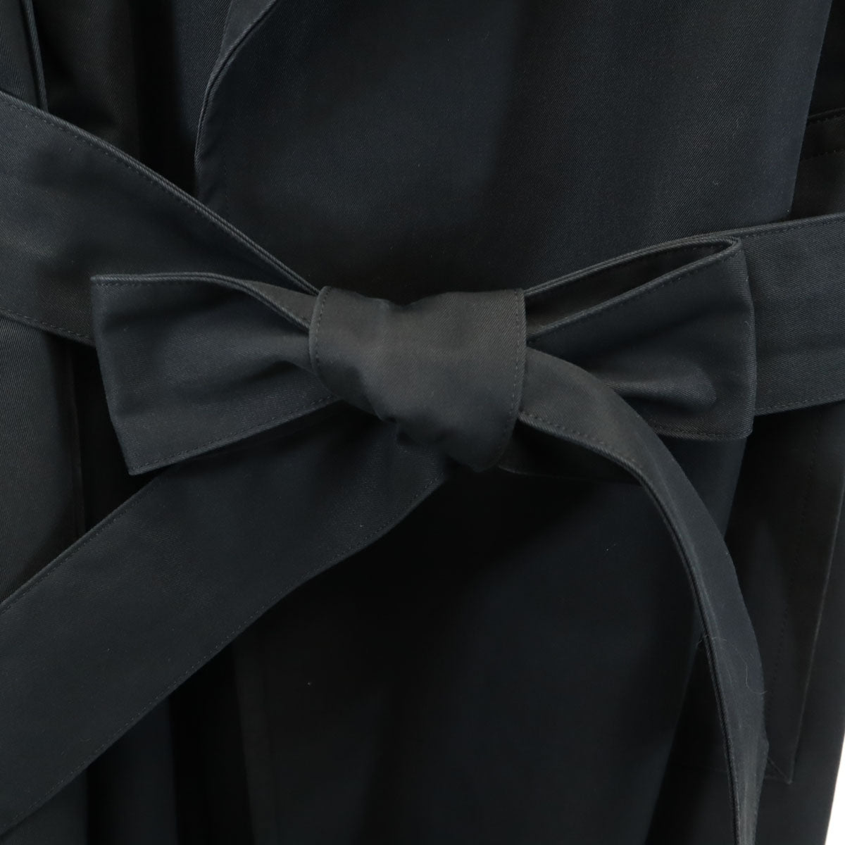 UNITED ARROWS ユナイテッドアローズ 日本製 フィンクス コットンギャバ ラップ コート L 黒 メンズ