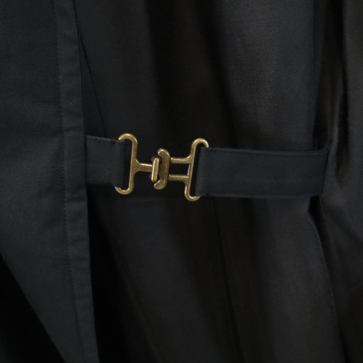 UNITED ARROWS ユナイテッドアローズ 日本製 フィンクス コットンギャバ ラップ コート L 黒 メンズ