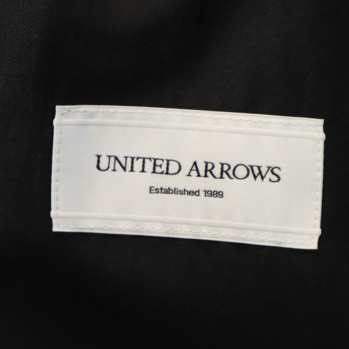UNITED ARROWS ユナイテッドアローズ 日本製 フィンクス コットンギャバ ラップ コート L 黒 メンズ