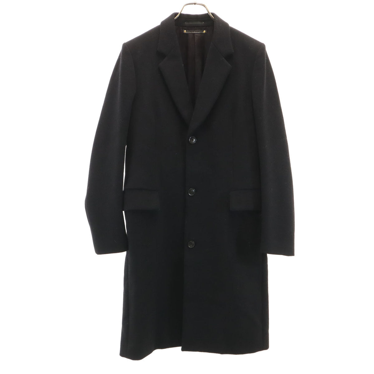 Paul Smith ポールスミス 日本製 メルトン チェスターコート M ブラック メンズ