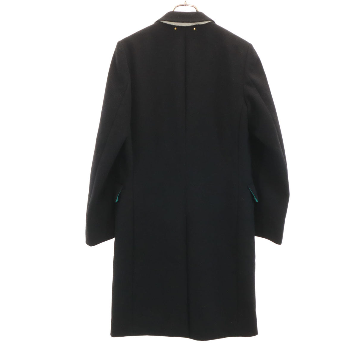 Paul Smith ポールスミス 日本製 メルトン チェスターコート M ブラック メンズ
