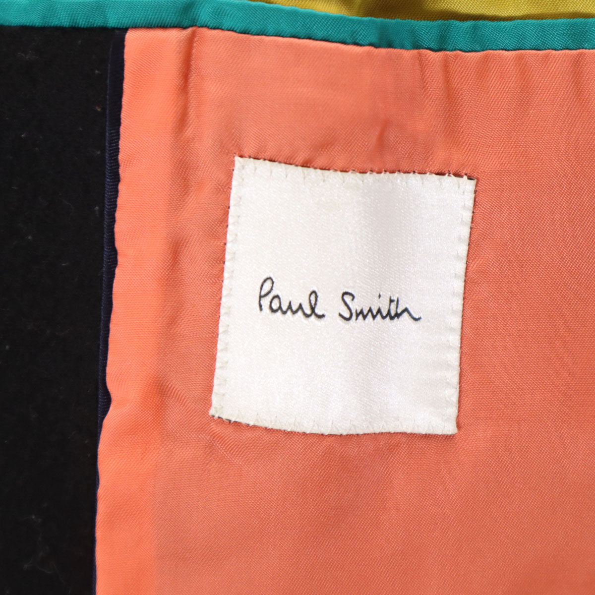 Paul Smith ポールスミス 日本製 メルトン チェスターコート M ブラック メンズ