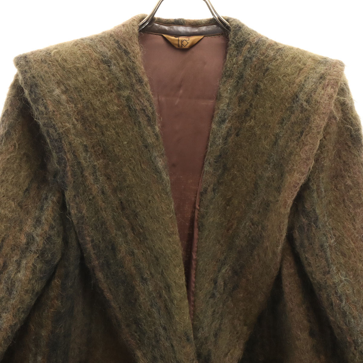 F セーラーカラー コート カーキ レディース