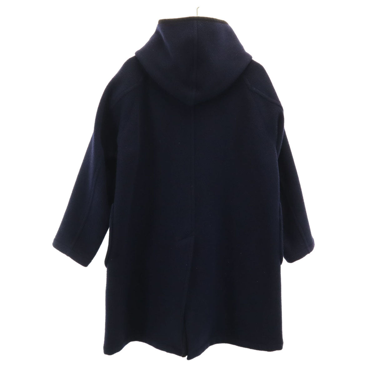 Danton ダントン 日本製 ウールブレンド モッサ コート 36 ネイビー くるみボタン レディース