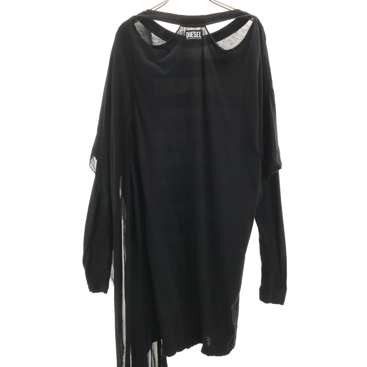 DIESEL ディーゼル 長袖 変形 ミニワンピース XS ブラック T-STEFA-A レディース